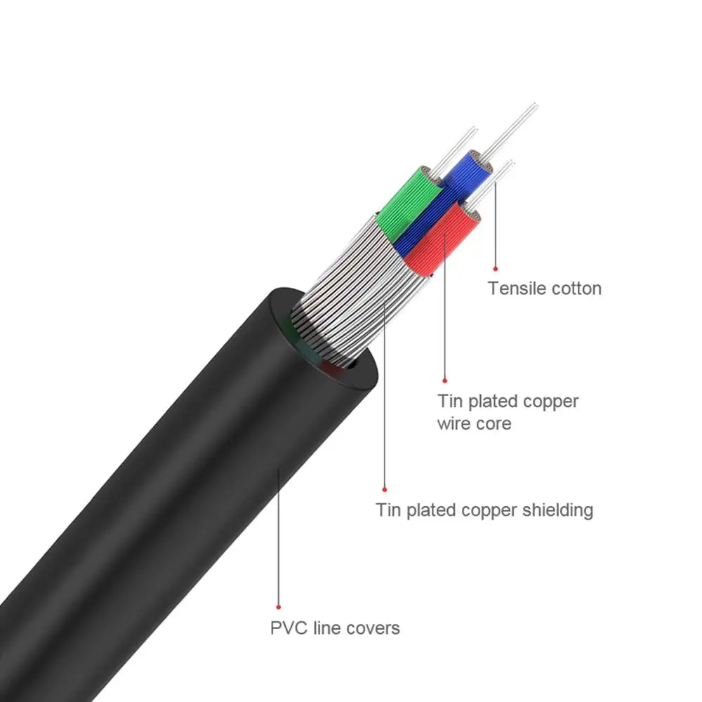 QGeeM RCA Cable 2RCA to 3.5 Au - Home Cinema Amplifier ulasan dan harga