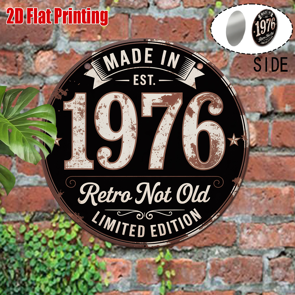2D Flat, 1pc 1976 Vintage Meta - Home Cinema Decor ulasan dan harga