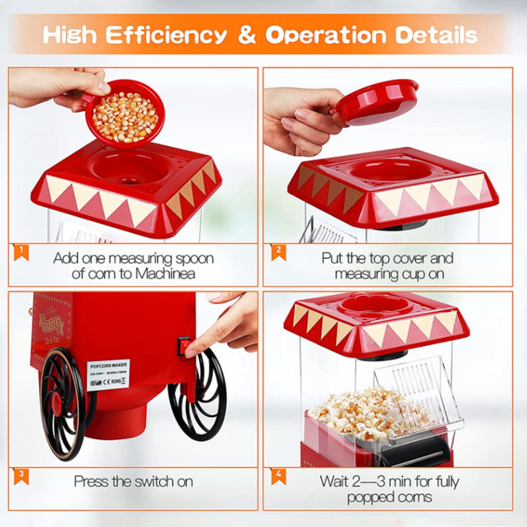 A69X-Popcorn Maker,Hot Air Pop - Popcorn Machine Home ulasan dan harga