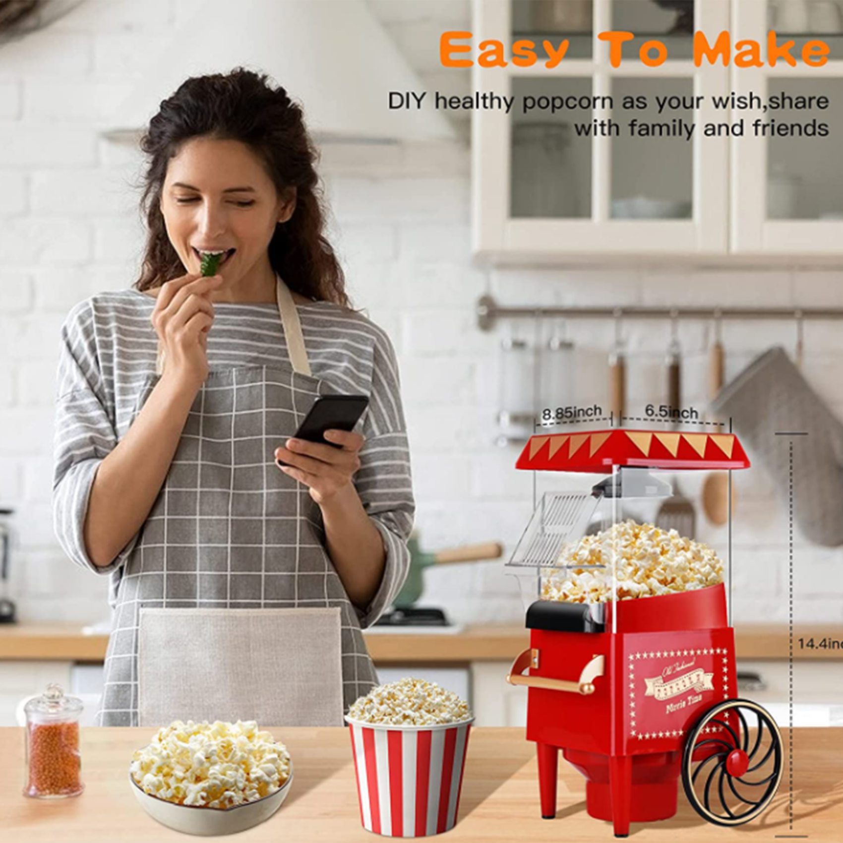 A69X-Popcorn Maker,Hot Air Pop - Popcorn Machine Home ulasan dan harga