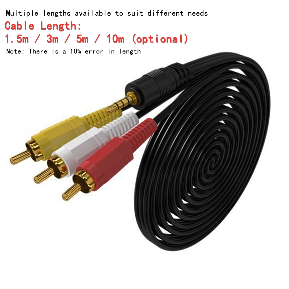 3.5mm to 3 RCA Audio Video Cab - Home Cinema Amplifier ulasan dan harga