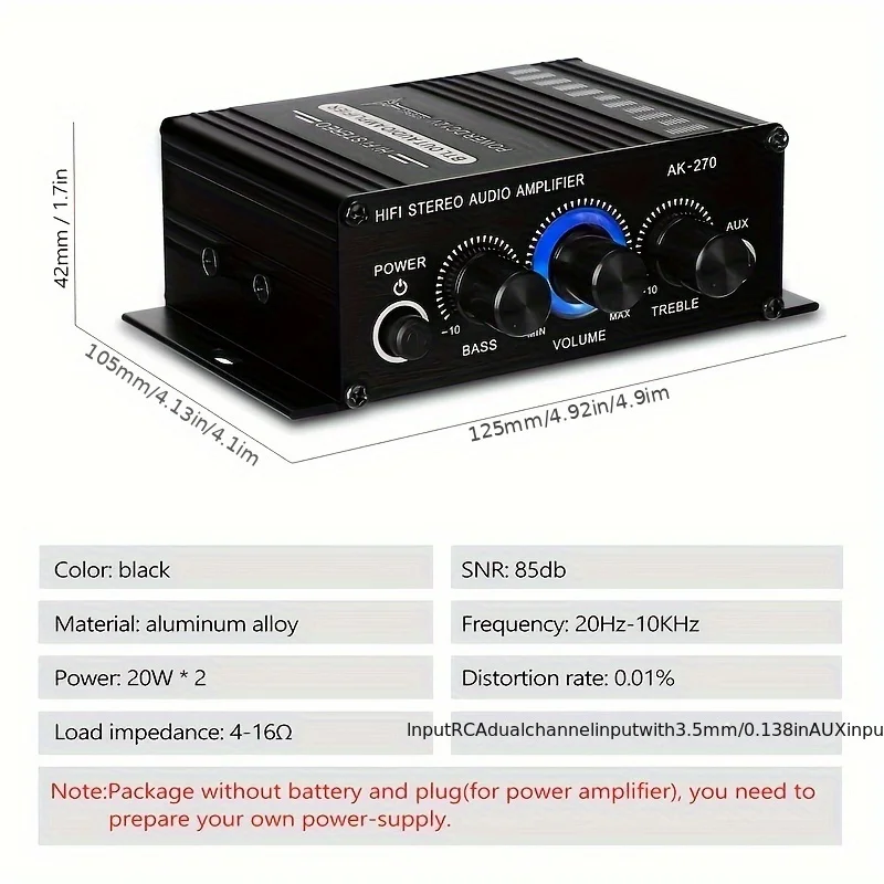 AK-270 400W Mini Power Amplifi - Home Cinema Amplifier ulasan dan harga