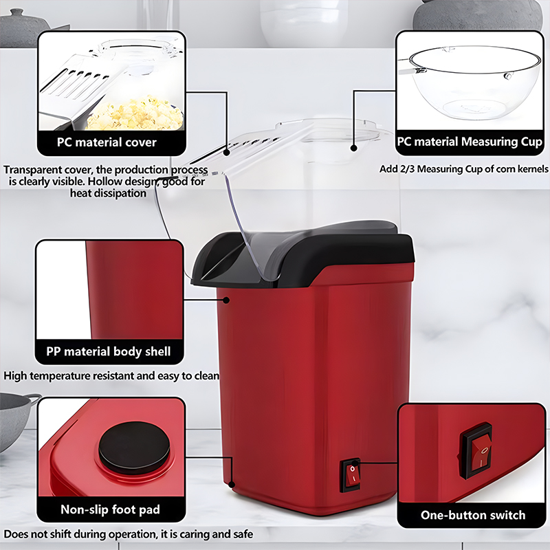 Mini Automatic Hot Air Popcorn - Popcorn Machine Home ulasan dan harga