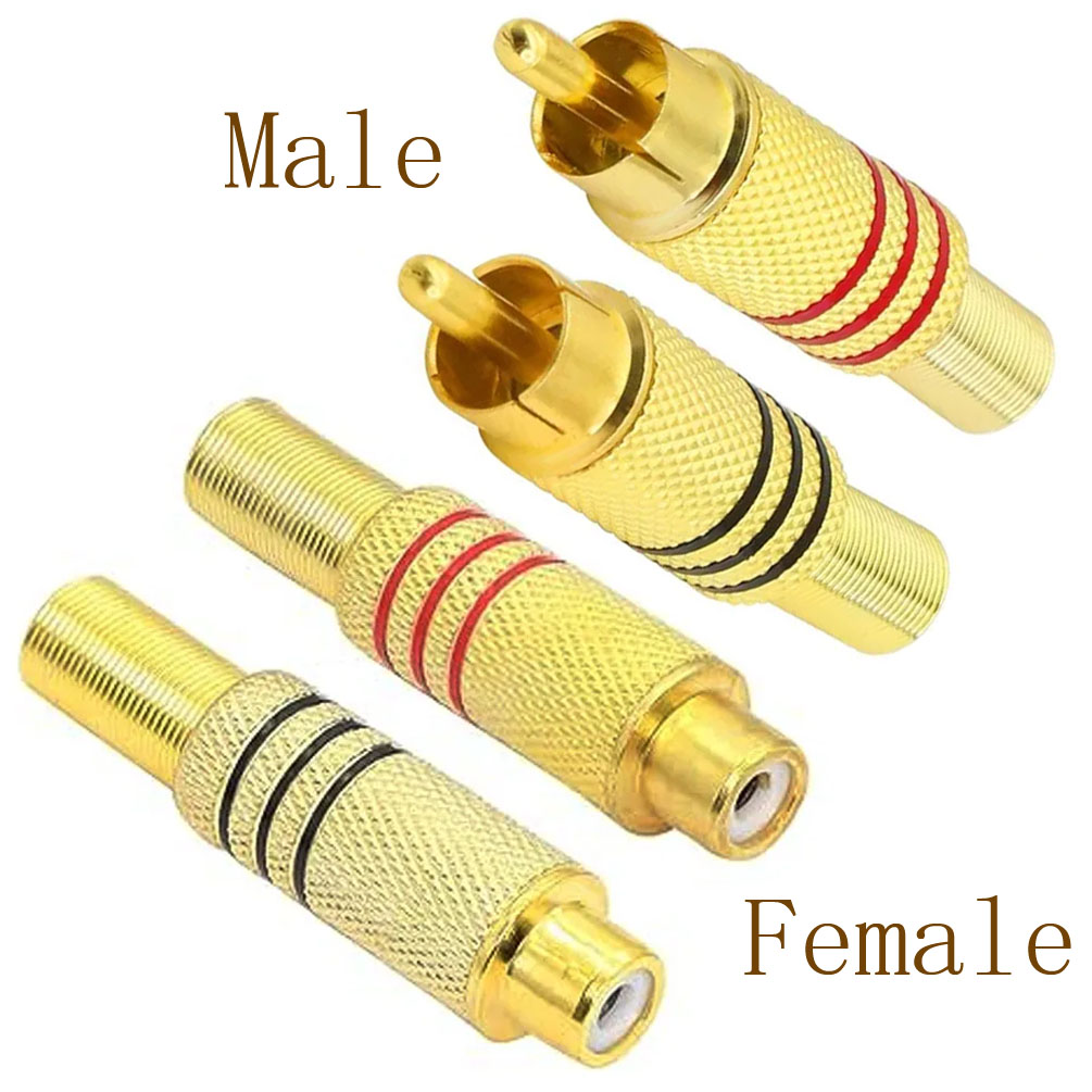4PCS RCA Plug Gold Plated Sold - Home Cinema Amplifier ulasan dan harga