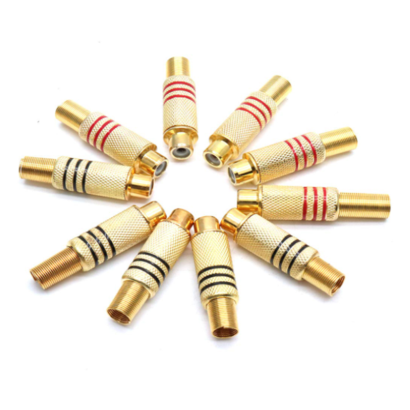 4PCS RCA Plug Gold Plated Sold - Home Cinema Amplifier ulasan dan harga