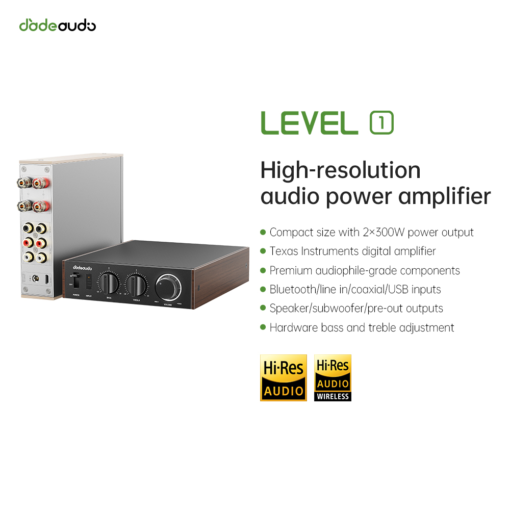 JadeAudio Level 1 Desktop HiFi - Home Cinema Amplifier ulasan dan harga