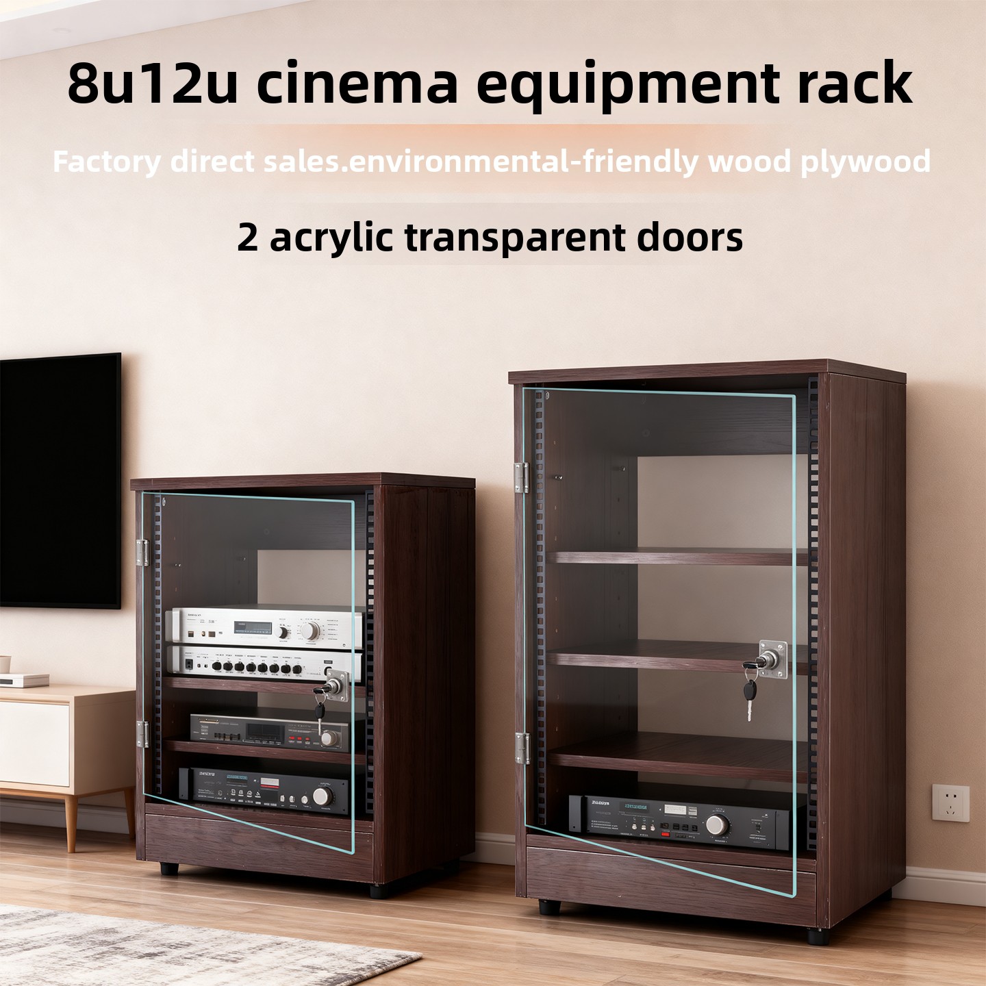 Front transparent door 8U - 16 - Home Cinema Amplifier ulasan dan harga