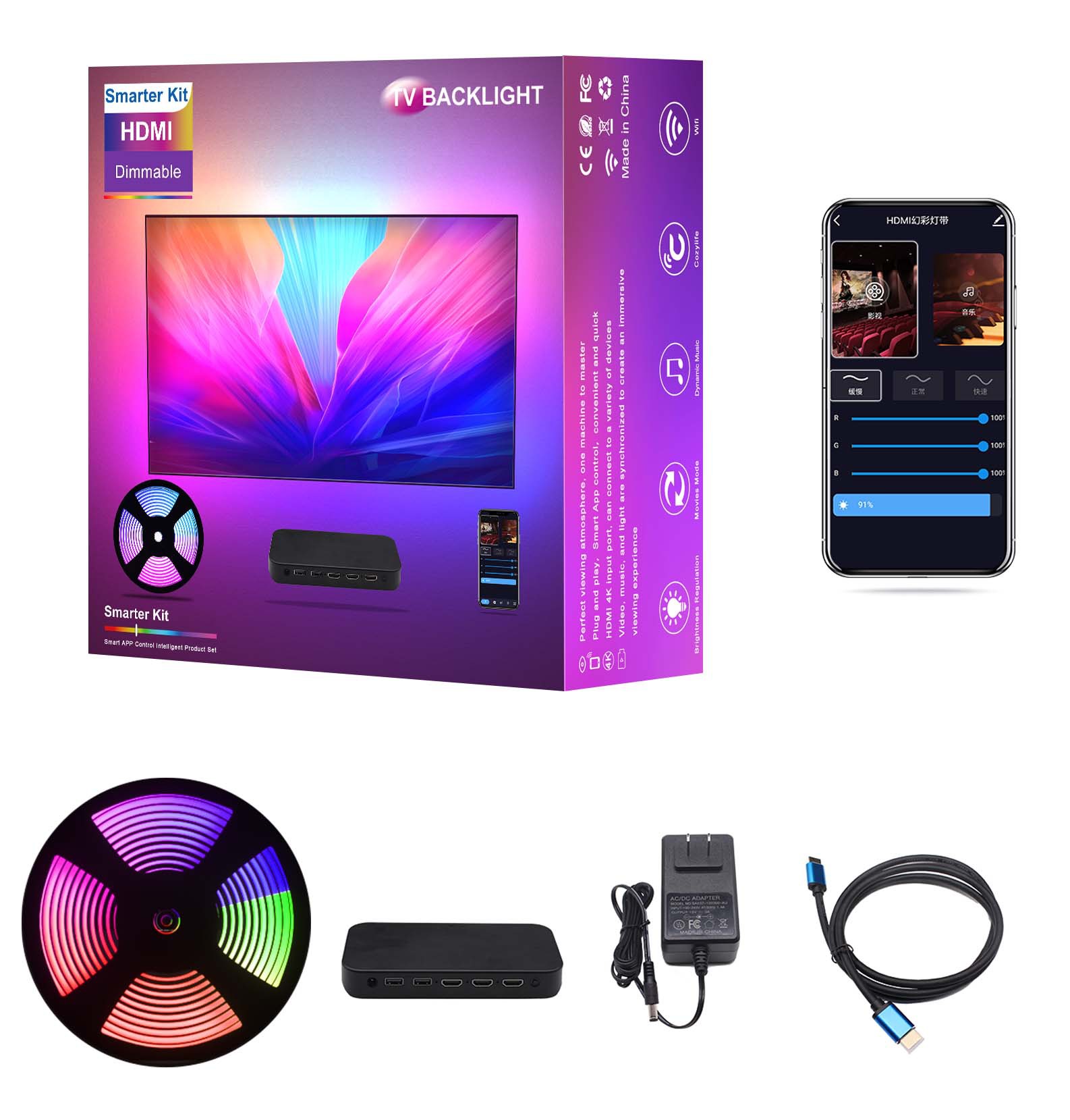 RGBIC Smart Ambient TV Light K - Ambient Light Strip Tv ulasan dan harga
